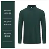 Camisa Polo de Golf de Lujo Ligero para Negocios Otoño Transfronteriza Camiseta con Cuello Camisa Polo de Manga Larga de Algodón Puro para Hombre de Gama Alta