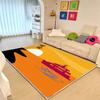 Alfombra de fácil cuidado para sala de estar, antideslizante, lavable a máquina, color dopamina geométrico, estilo pop, similar a la lana, transfronteriza