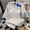 Camiseta de manga corta 100% algodón puro con estampado de anime japonés estilo ins para mujer, versátil de verano, corte holgado, top de cuello redondo para pareja