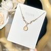 Colar de Prata Esterlina S925 Feminino Pingente de Calcedônia Amor Corrente Clavícula Temperamento Versátil Pingente de Alta Qualidade para Presente de Namorada