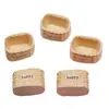 Casa de Muñecas Miniatura de Simulación Cesta de Pan de Bambú Accesorios de Resina DIY Juguete de Comida Adornos Material para Llavero Venta al por Mayor