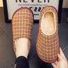 Zapatillas de Algodón Tacón de Bolsa para Casa Hombres y Mujeres Otoño e Invierno Interior Mujeres Embarazadas con Suela Suave Cálido Antideslizante Cinturón Tacón Zapatos de Algodón