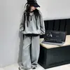 Conjunto de Sudadera para Niñas Primavera y Otoño 2026 Nuevo Conjunto de Otoño para Niñas Mayores Estilo Coreano Deportivo Conjunto de Dos Piezas Sudadera con Capucha para Niños
