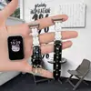 Correa de RelojAdecuada para la correa del reloj Huawei 11pro, Patrón de estrella de conejo Miffy 8/9/10nfc, brillante, linda, para relojes de niñas