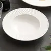 Plato de Sombrero de Paja Camino de Sombra Giratorio Plato para Comida Occidental Plato para el Hogar Vajilla de Lujo Ligero Moderno Sentido Ritual Plato para Sopa de Microondas