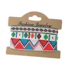 Set de 3 Piezas Venta Caliente Transfronteriza Cuerda de Mano Étnica Bohemia Retro Pulsera Tejida Colorida de Nepal Joyería