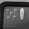 Acessórios Populares para Nail Art de Laço, Simples Fita de Laço Prata Pura Liga Metálica Decorações 3D para Unhas