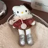 Bolsa Colgante Hello Kitty Piernas Largas Fragancia Ligera Muñeca de Peluche Dibujos Animados Lindo Llavero de Corazón Colgante de Regalo