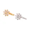Comércio Exterior Transfronteiriço Flor Criativa de Oito Pétalas Piercing de Nariz Personalizado Zircônia Microincrustada Clipe de Nariz em Forma de U Anel de Nariz Não Perfurado da Moda Ornamentos de Nariz