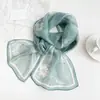 Novo Estilo Lenço Longo de Seda para Mulheres, Lenço de Chiffon 100% Seda de Amora, Versátil e de Alta Qualidade, Lenço de Primavera e Verão, Lenço de Pescoço, Echarpe