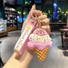 Venta Caliente de Verano Llavero Colgante de Caricatura de Helado Paleta de Hielo Colgantes para Mochila de Estudiante Accesorios Al por Mayor