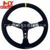 Volante modificado competitivo de carro de corrida 49,0 polegadas mm disco côncavo profundo 90mm volante universal para carro azul