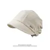 Gorro fino de primavera y otoño para mujer, gorra versátil de ala corta retro, elegante y chic, con diseño de cordón para un look casual