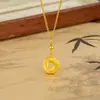 Collar de Donut Escama de Dragón Nuevo Estilo Chino Anillo Redondo Hebilla de Seguridad Diseño de Cuentas de Transferencia Nicho Elegante Cadena de Suéter de Gama Alta
