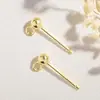 Accesorios para Pendientes de Plata de Ley S925 Piezas para Pendientes DIY Lazo con Forma de Frijol con Aro Pendientes Venta Caliente Directo del Fabricante
