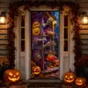 Sala de Estar Quarto Parede de Fundo Halloween Atmosfera Roxa Adesivo de Porta Impermeável à Prova de Óleo Hall de Entrada Adesivo Decorativo Em Estoque