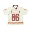 Ropa para Hombre Jie Zhan Camiseta Deportiva de Punto con Estampado Digital 2026 Comercio Exterior Transfronterizo Europea y Americana Holgada Cuello en V