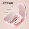 Espejo de Maquillaje LED Plegable Portátil con Luz, Espejo de Bolsillo Magnificador de Mano de Alta Definición con Logo Personalizable