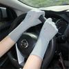 Guantes de Protección Solar de Seda de Hielo para Mujer Manga Larga para Protección de Brazos para Conducir Protección UV Sentido Avanzado Deportes Simple Holgado Antideslizante