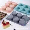 Molde de silicone de amor com seis elos em forma de coração Mafen Cup DIY Pudim Geléia Chocolate Bolo Decoração Ferramentas de cozimento