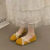 Zapatos de Ballet estilo francés para Abuela para Mujer para Usar con Faldas, Zapatos Elegantes Color Caqui Verano 2026 para Combinar con Faldas, Zapatos Romanos Suaves