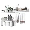 Estante de pared combinable de hierro y madera transfronterizo para sala de estar y dormitorio, estante flotante de pared, estante de almacenamiento para baño, hecho a medida