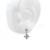 Aleación de Titanio F136 Colgante de Corazón de Zirconio con Garras de Fondo Redondo Titanio G23 Rosca Interna Cabeza de Joyería para Piercing en Labio de Zirconio