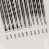 Conjunto de Pincéis para Nail Art com Cabo de Metal Transfronteiriço, Conjunto Completo de 11 Pincéis Coloridos, Pincéis Redondos Grandes e Pequenos para Fototerapia, Pincéis para Degradê, Personalizável
