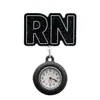 Reloj de bolsillo retráctil para enfermera RN más vendido transfronterizo, hebilla de acrílico con purpurina fácil de tirar, reloj de bolsillo anti-pérdida con insignia médica NURSE