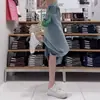 Falda de Mezclilla Tencel con Figura de Pera para Mujer Otoño talla extra chica gordita Cintura Alta Caída Adelgazante Falda de Longitud Media Línea A