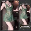 Lencería Sexy Comercio Exterior Transfronterizo Europeo y Americano Camisola Sexy Malla de Encaje Set Bordado Qqny Ropa de Dormir Tentación