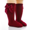 Meias Infantis, Meias de Dança Color Sólida Quentes com Laço, Meias para Bebês Meninas, Estilo Princesa para Crianças Pequenas