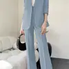 Traje Elegante Popular Juvenil Traje Coreano de Color Caramelo Chaqueta Cardigan Chaqueta con Sentido del Diseño Traje Pantalón