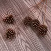 1-18CM piña decoraciones de Navidad colgante adornos creativos accesorios para fotografía flor seca piña aceite de pino venta al por mayor