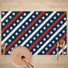 Amazon Mantel Americano del Día de la Independencia Transfronterizo con Estrella de Cinco Puntas y Estampado de Letras Decoración para Celebración Festiva Mantel de Mesa