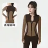 Conjunto de Yoga Transfronterizo para Mujer de Primavera y Otoño, Chaqueta de Manga Larga con Cuello Alto y Bloques de Color, Conjunto de Pilates y Fitness de Cintura Alta para Cadera de Durazno
