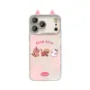 Funda de Pulsera de Gato de Lunares para Apple 17 Pro Max, Linda Caricatura para iPhone 15, Protección Completa Anti-Caídas para iPhone 16