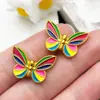 Liga Esmalte Pingando Óleo Furo Reto Borboleta Contas Espaçadoras 2mm Artesanal DIY Contas Pulseira Pulseira Acessórios de Joias