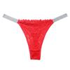 Nueva ropa interior femenina de melocotón transfronteriza de AliExpress, encantadora y atractiva, en forma de T, bragas de encaje sexy de cintura media para mujer.