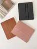 Negocios multifunción anti-desmagnetización tarjeta de crédito pu tarjetero ultradelgado para dos tarjetas tarjeta bancaria portátil moda cubierta protectora