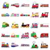 100 pegatinas de grafiti de tren pequeño, pegatinas decorativas para tazas y equipaje, con diseño de dibujos animados, transfronterizos, lindas y creativas.