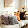 Luxuosa fronha de almofada de pelúcia na cor creme, com textura de waffle dupla face, confortável para sofás de sala de estar, encostos de cadeira de escritório e como travesseiro decorativo