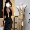 Trajes de Baño Sexys para Mujer al por Mayor, Elegante Body de una Pieza Ajustado sin Espalda Adelgazante, Vestido Largo Cola de Pez Bodycon para Vacaciones en la Playa Bikini