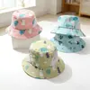 Chapéu de Pescador de Verão Infantil para Meninos e Meninas, Chapéu de Sol com Desenho Animado, Chapéu de Coelho Fino de Malha Respirável com Aba Larga