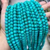Fornecimento Direto da Fábrica de Contas Redondas de Turquesa Natural, Contas Soltas, Pulseiras Artesanais DIY, Acessórios para Joias com Contas, Produtos Semi-Acabados Atacado