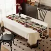 Mantel estilo vintage, no lavable, impermeable, a prueba de aceite, resistente al calor, de lujo ligero, de alta gama, rectangular, mantel atmosférico