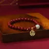 Tiktok live venta caliente pulsera de cinabrio pulsera de cinabrio rojo año de nacimiento femenino pulsera de la suerte NAFU joyería al por mayor