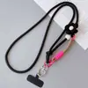 Correa para teléfono móvil para llevar cruzada, diseño original bicolor, multifuncional, uso de tres maneras, personalizada, color block, cadena de teléfono tejida ajustable para llevar cruzada