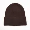 Gorro de Tricô Liso para Outono e Inverno para Homens e Mulheres Lã Quente Simples Versátil Chapéu para Clima Frio Estilo Básico Chapéu Liso