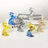 Decoração de Casa Zibo Vidro Animal Colorido Decoração de Carrossel Figura de Cavalo Artesanato de Cristal Ornamento Produto Transfronteiriço